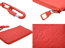 画像をギャラリービューアに読み込む, 新品未使用品 LOUIS VUITTON ルイヴィトン コインケース M67474 アンプラント ポシェット クレ レッド トリヨンレザー 中古 23109