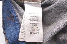 画像をギャラリービューアに読み込む, GUCCI グッチ 激レアサイズ 17AW スネークエンブロイダリー デニム パンツ 41メンズ 430356ウォッシュ加工 美品 中古 23123