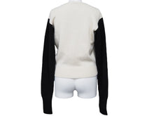 画像をギャラリービューアに読み込む, CHANEL シャネル 95A P05573V00254 ヴィンテージ ヒール カシミヤ ニット セーター 42 ホワイト ブラック 良好 23887