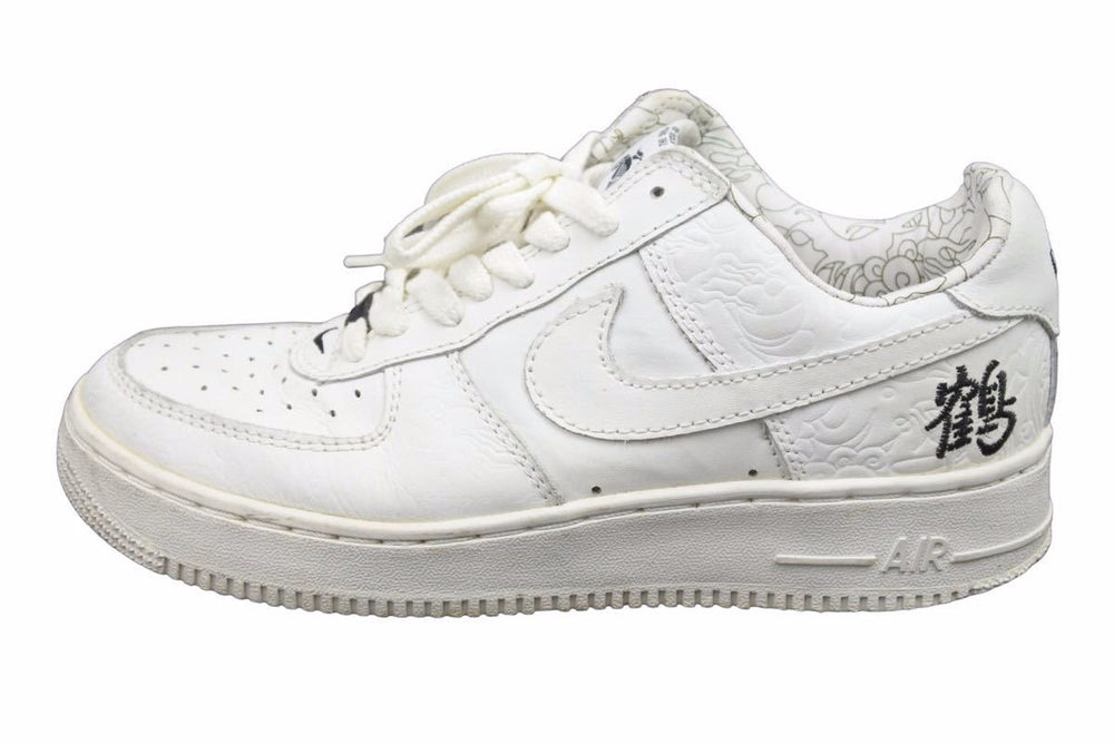 MINMI Nike ミンミ ナイキ 鶴亀 315205-111 エアフォース1 ロー プレミアム ホワイト サイズ23.5 レザー 良品 中古 24149