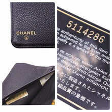 画像をギャラリービューアに読み込む, CHANEL シャネル ココマーク アジェンダ 手帳カバー 服飾小物 5番台 キャビアスキン A13505 ブラック ゴールド 良品 中古 25127