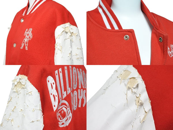 Billionaire Boys Club Billionaire Boys Club Stadium Jumper Sleeve Leather Jumper Big Logo Embroidery BBC Ice Cream M Good Condition Used 25240
