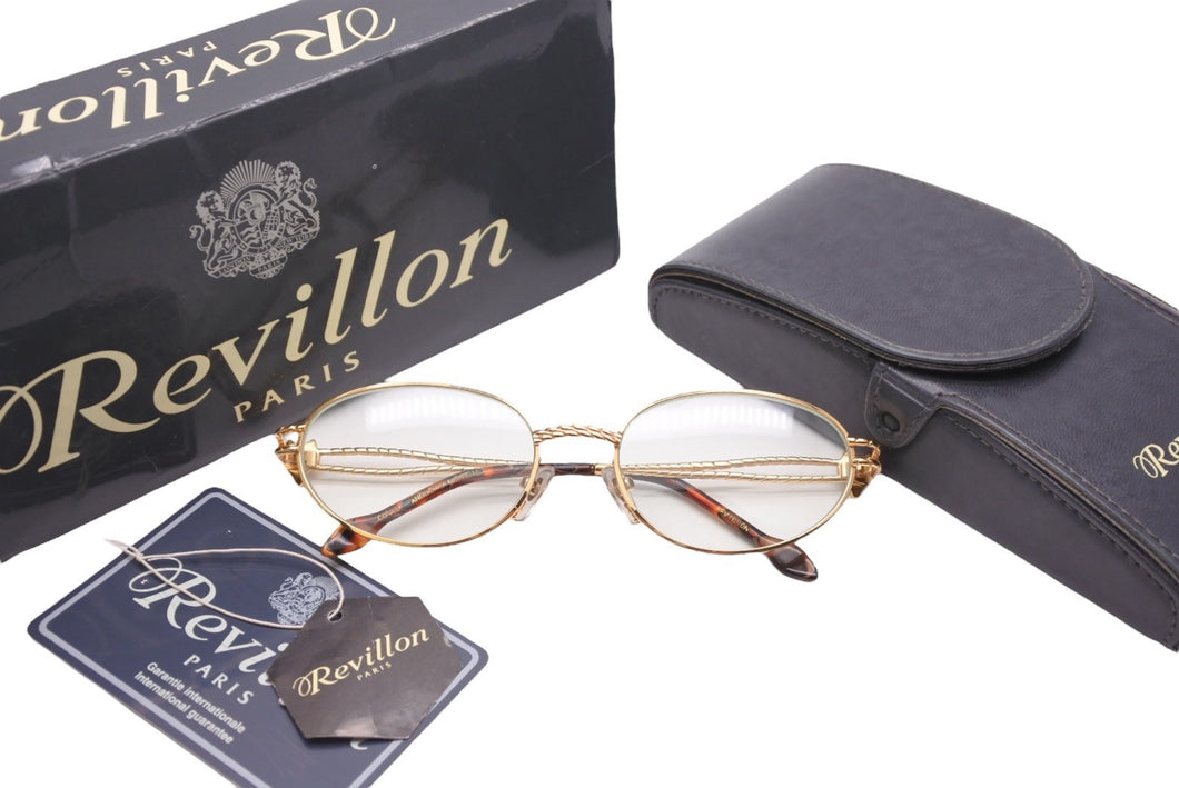 Revillon PARIS レヴィヨン レビヨン パリ メガネ 眼鏡 5418 COL 8 テンプル ゴールド ブラウン メンズ 中古 良好  26024 – Casanova Vintage
