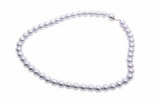 画像をギャラリービューアに読み込む, フェイクパール ネックレス アクセサリー 小物 イミテーションパール ノーブランド コットン シルバー 42cm 美品 中古 28029