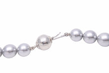 画像をギャラリービューアに読み込む, フェイクパール ネックレス アクセサリー 小物 イミテーションパール ノーブランド コットン シルバー 42cm 美品 中古 28029