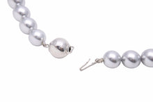 画像をギャラリービューアに読み込む, フェイクパール ネックレス アクセサリー 小物 イミテーションパール ノーブランド コットン シルバー 42cm 美品 中古 28029