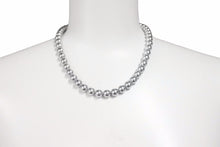 画像をギャラリービューアに読み込む, フェイクパール ネックレス アクセサリー 小物 イミテーションパール ノーブランド コットン シルバー 42cm 美品 中古 28029