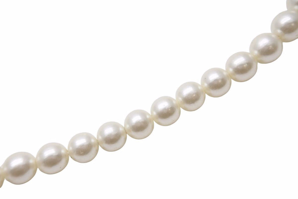 フェイクパール ネックレス アクセサリー 小物 イミテーションパール ノーブランド コットン ホワイト 40cm 美品 中古 28092