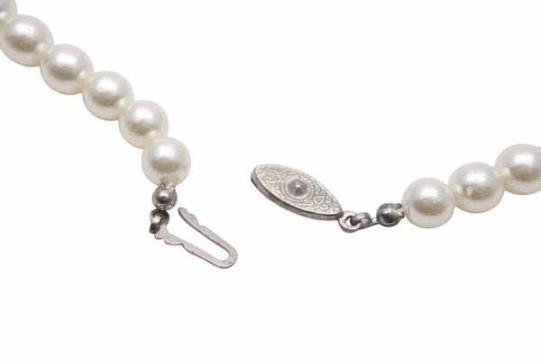 Fake Pearl Necklace Accessory Accessory Imitation Pearl No Brand Cotton White 40cm Good Condition Used 28092