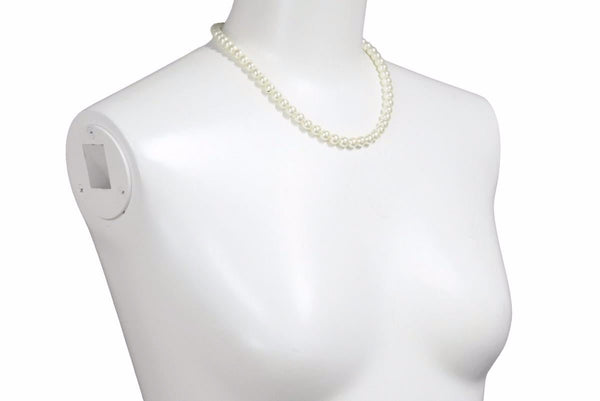 Fake Pearl Necklace Accessory Accessory Imitation Pearl No Brand Cotton White 40cm Good Condition Used 28092