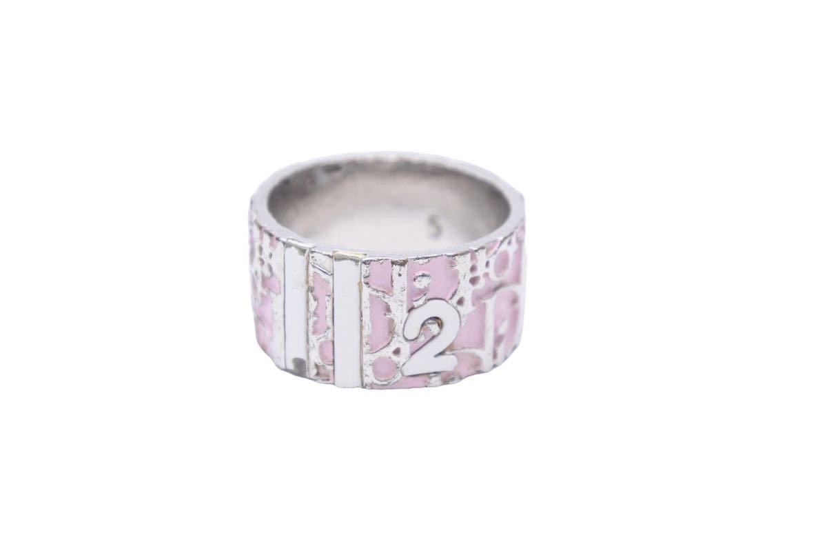 美品 Christian Dior　ディオール　トロッター　リング　指輪　ピンク