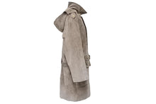 画像をギャラリービューアに読み込む, GUCCI グッチ ムートンコート スエード メンズ ヴィンテージ ベージュ サイズ 48 ファー レザー 中古 28960