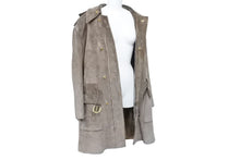 画像をギャラリービューアに読み込む, GUCCI グッチ ムートンコート スエード メンズ ヴィンテージ ベージュ サイズ 48 ファー レザー 中古 28960