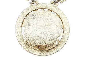 VERSACE ヴェルサーチ ヴィンテージ メデューサペンダントトップジャンボネックレス ゴールド 美品 中古 29190