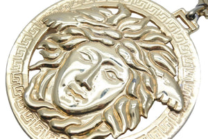 VERSACE ヴェルサーチ ヴィンテージ メデューサペンダントトップジャンボネックレス ゴールド 美品 中古 29190