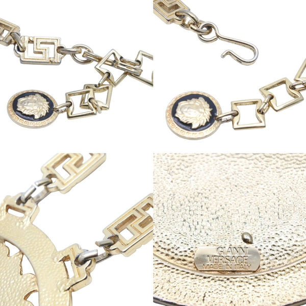 VERSACE ヴェルサーチ ヴィンテージ メデューサペンダントトップジャンボネックレス ゴールド 美品 中古 29190