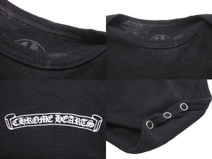 Chrome Hearts クロムハーツ ベイビー ロンパース クロスリンク ブラック 子供服 新生児 赤ちゃん服 中古 29209