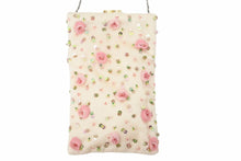 画像をギャラリービューアに読み込む, ANNA MOLINARI アンナモリナーリ チェーンショルダーバング 花柄 ビーンズ ゴールド金具 中古 29839