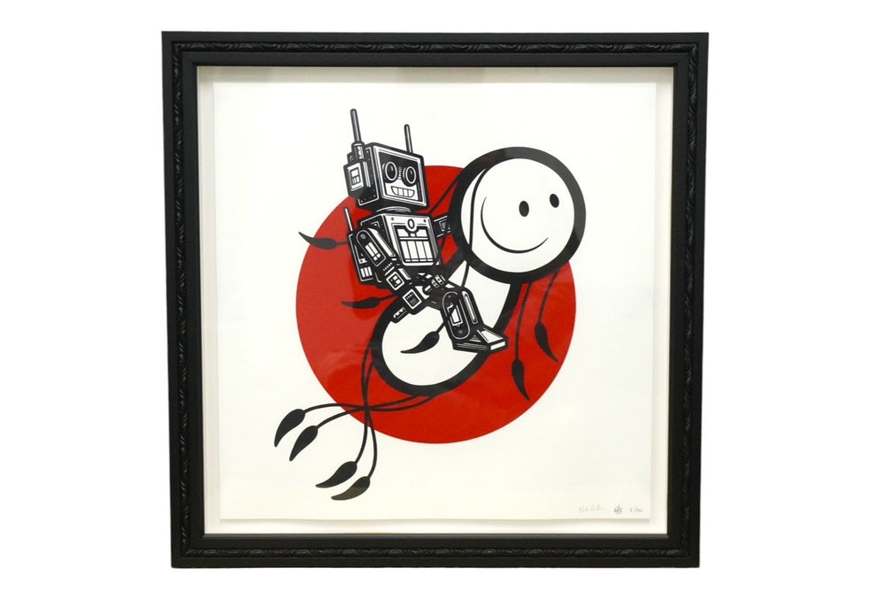 新品同様 THE LONDON POLICE ロンドンポリス シルクスクリーンペーパー 50枚限定 サイン付き 絵画 ポスター 中古 30050