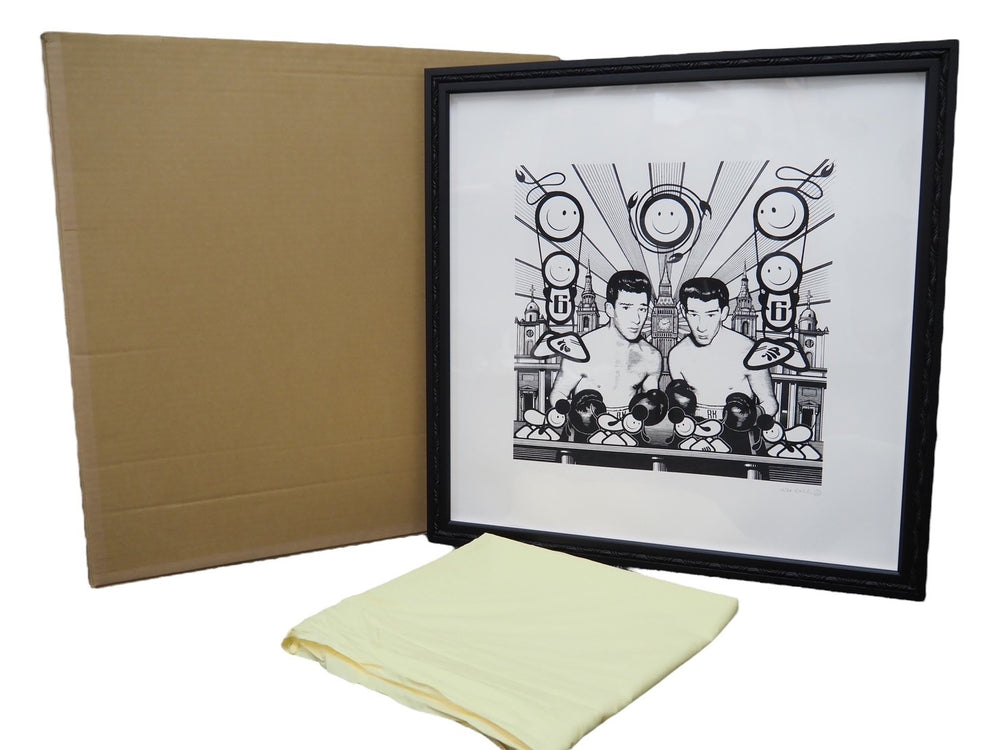 Like new THE LONDON POLICE Silk Screen Paper Boxer Limited to 30 Signed Painting Poster Used 30051