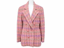画像をギャラリービューアに読み込む, CHANEL シャネル ジャケット ツイード 94A ココボタン ピンク マルチ ヴィンテージ アウター レディース サイズ36 美品 34079
