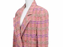 画像をギャラリービューアに読み込む, CHANEL シャネル ジャケット ツイード 94A ココボタン ピンク マルチ ヴィンテージ アウター レディース サイズ36 美品 34079