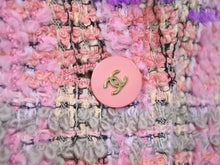 画像をギャラリービューアに読み込む, CHANEL シャネル ジャケット ツイード 94A ココボタン ピンク マルチ ヴィンテージ アウター レディース サイズ36 美品 34079