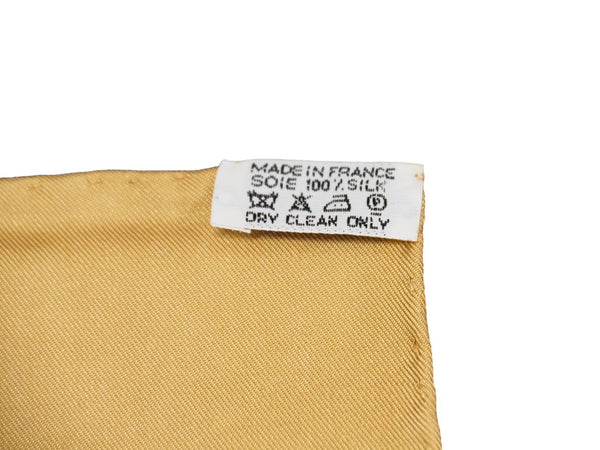 [USED/Used] HERMES Scarf Carre 90 Walk to Longchamp Beige Orange Very Good Condition Used 30989