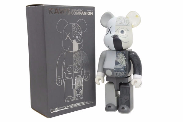 KAWS BE@RBRIK Gray COMPANION Human Anatomy Model 400% Original Fake Excellent Condition Used 31534