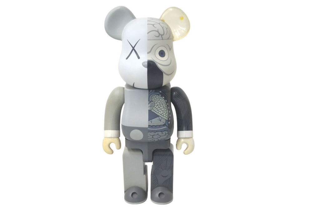 超激レア 本人サイン入り KAWS カウズ BE@RBRIK グレー COMPANION 人体模型 400% OriginalFake 美品 中古 31909
