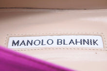 画像をギャラリービューアに読み込む, MANOLO BLAHNIK マノロブラニク フラット パンプス ハンギシ サテン 36 ピンク レディース ビジュー 靴 32357