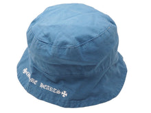 画像をギャラリービューアに読み込む, ChromeHearts クロムハーツ キッズ用 子供用 バケットハット 帽子 ブランドロゴ クロス コットン ブルー 美品 中古 32569