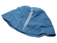 画像をギャラリービューアに読み込む, ChromeHearts クロムハーツ キッズ用 子供用 バケットハット 帽子 ブランドロゴ クロス コットン ブルー 美品 中古 32569