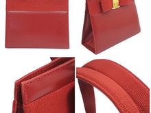 Load image into Gallery viewer, Salvatore Ferragamo サルヴァトーレフェラガモ 2WAYハンドバッグ ヴァラリボン レッド ゴールド金具 美品 中古 33008