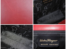 Load image into Gallery viewer, Salvatore Ferragamo サルヴァトーレフェラガモ 2WAYハンドバッグ ヴァラリボン レッド ゴールド金具 美品 中古 33008