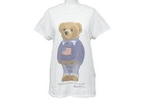 画像をギャラリービューアに読み込む, Polo Ralph Lauren ポロ ラルフローレン グラフィック プリント クルーネック アメリカ国旗 Tシャツ ポロベアー 中古 33311