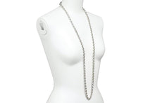 Load image into Gallery viewer, HERMES エルメス ロング ネックレス アンカーチェーン イカリ ヴィンテージ シルバー925 102cm 173.2g 美品 中古 33342