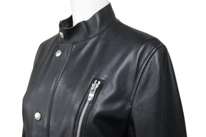 ASTRAET Riders 5422-136-0041 Leather jacket leather jacket black size 0 ladies used 33826