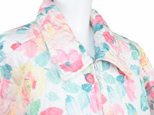 画像をギャラリービューアに読み込む, CHANEL シャネル ヴィンテージ モッズコート ジャケット フラワー 総柄ブルゾン ココマーク ナイロン レディース 良好 30735