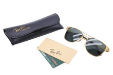画像をギャラリービューアに読み込む, Ray-Ban レイバン サングラス メガネ ボシュロム社製 Signet シグネット グリーン系レンズ ゴールド フレーム メンズ 中古 34181