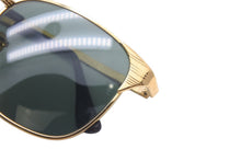 画像をギャラリービューアに読み込む, Ray-Ban レイバン サングラス メガネ ボシュロム社製 Signet シグネット グリーン系レンズ ゴールド フレーム メンズ 中古 34181
