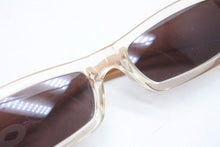 画像をギャラリービューアに読み込む, EMPORIO ARMANI エンポリオアルマー二 サングラス イタリア製 ロゴ クリア ベージュ 615-s 446 51□17 135 中古 34182