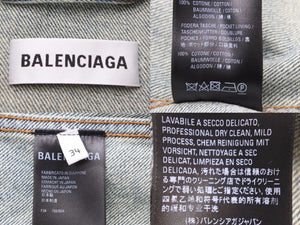 BALENCIAGA バレンシアガ 21AW デニムジャケット トップス 長袖 ベルスリーブ 662853 サイズ34 レディース 美品 35001