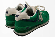 画像をギャラリービューアに読み込む, NEW BALANCE ニューバランス スニーカー シューズ ラグビーパック ML574RUG キャンバス グリーン ネイビー ホワイト 良品 中古58742