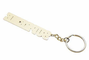SUPREME 18SS Block Logo Keychain Gold Rhinestone Iced Out Used 3547