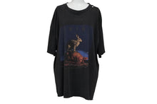 画像をギャラリービューアに読み込む, RUSH COUNTERPARTS ラッシュ 90s ウサギとカメ 半袖Ｔシャツ ブラック プリント ヴィンテージ 動物 サイズXL 中古 35571