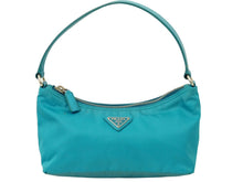 Load image into Gallery viewer, PRADA プラダ ハンドバッグ ワンショルダーバッグ 1N1413 アクセサリーポーチ テスート ナイロン レザー ブルー 美品 中古 35618