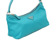 Load image into Gallery viewer, PRADA プラダ ハンドバッグ ワンショルダーバッグ 1N1413 アクセサリーポーチ テスート ナイロン レザー ブルー 美品 中古 35618