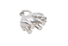 画像をギャラリービューアに読み込む, HERMES エルメス チャーム キーホルダー アクセサリー ペンダントトップ シルバー 象 カデナ 南京錠 美品 中古 35900