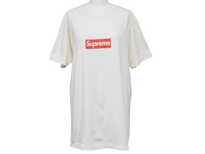 supreme Box Logo Tee 20th Anniversary Box Logo T-shirt Ivory Short Sleeve Tops Size M Used 36106